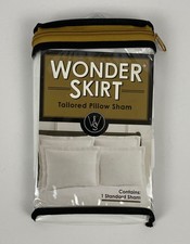 Wrap Around Wonderskirt Standard Pillow Sham in White 20 x 26 in