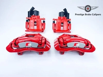 ORIGINAL AUDI A6 C6 JUEGO COMPLETO DE PINZAS DE FRENO 2007-2010 345/330mm ROJO Foto 1 de 4