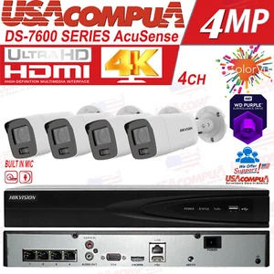 Original 4K 4CH CCTV SECURITY SYSTEM 4CH POE HDD INCLUDE 4 MP ColorVu H,265+ - Picture 1 of 10