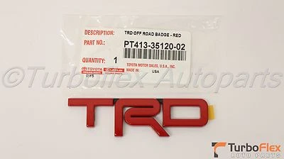 Toyota TRD emblema de metal rojo genuino OEM PT413-35120-02 Foto 1 de 4