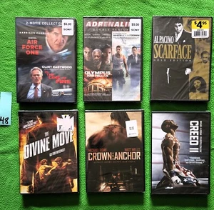 DVD Lot #48 Has 6 Brand New Sealed DVD's has 8 Fights ~Boxing & Action Movies - Picture 1 of 7