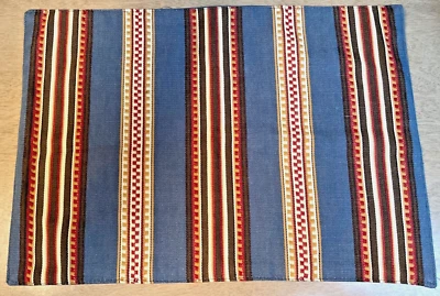 Nuevo con etiquetas 1 mantel individual durango a rayas azul azteca suroeste 100 % algodón Park Designs Foto 1 de 3