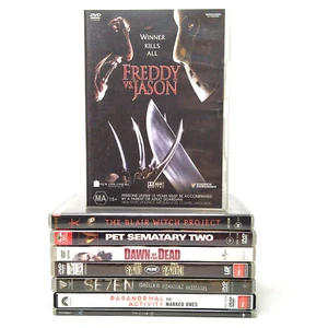 Horror DVD Bundle SAW, Freddy Jason, Dawn of the Dead, Pet Sematary Two, Seven - Picture 1 of 7