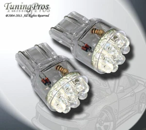 (1 Pair) Set of 2 pcs Front Side Marker T20 Wedge 9 Red LED Light Bulbs 7443 - Picture 1 of 3