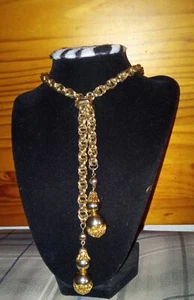 Vintage Goldtone Bolero Lariatte Necklace - Picture 1 of 1