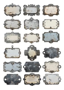 Ausschneidebogen-Bastelpapier-Scrapbooking-A4-250g-Vintage-Etiketten-16111 - Bild 1 von 1