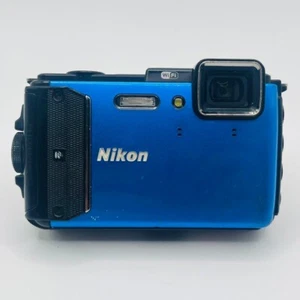Nikon Digital Camera COOLPIX AW130  Waterproof  UHD 4K  Blue From Japan Used - Picture 1 of 9