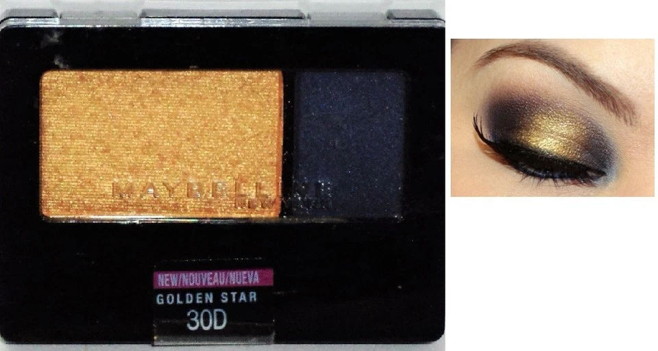 MAYBELLINE NEW YORK NEW! Maybelline Expertwear Eyeshadow Duo -30D Golden Star- New