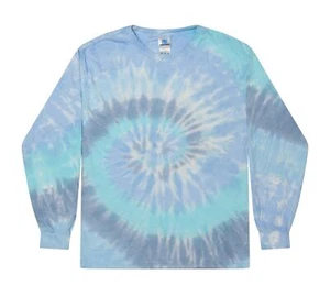 Tie Dye Long Sleeve T-Shirts Lagoon Kids Youth XS-Large Cotton - Picture 1 of 1