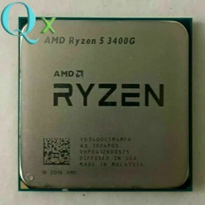 AMD Ryzen R5 3400G AM4 CPU Processor R5 3400G Zen+ 3.7GHz/4MB Quad-Core - Image 1 of 2