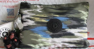 Kipling Viv Print Pouch w/ Plush Monkey Keychain Travel School Cosmetic Case - Picture 1 of 11