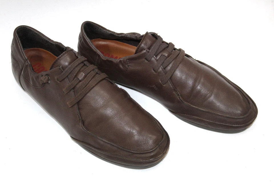 Camper Chaussures Hommes Sz 8.5 Europe 42 Marron Cuir S9009 - Photo 1/4