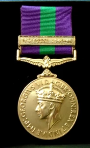 GENERAL SERVICE MEDAL FULL SIZE PALESTINE 1945-48 CLASP,RIBBON REPRODUCTION/COPY - Picture 1 of 4