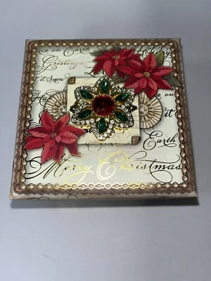 Punch Studio Decorative BOX RHINESTONES Flowers - Image 1 of 4