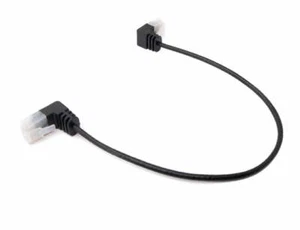 LAN Kabel 25 cm RJ45 8P8C STP Cat6 Stecker zu Stecker Winkel Adapter Schwarz - Afbeelding 1 van 6