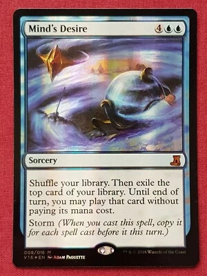 Magic The Gathering FROM THE VAULT LORE FOIL MIND'S DESIRE FTV blue card MTG - Image 1 of 2