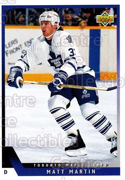 1993-94 Upper Deck #447 Matt Martin - Image 1 of 1