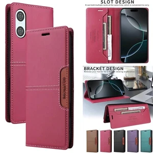 Flip Magnetic Leather Wallet Phone Case For Sony Xperia 1 5 10 II III IV VI V - Picture 1 of 17