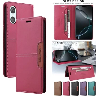 Magnetic Flip Leather Wallet Phone Case For Sony Xperia 1 5 10 II III IV VI V
