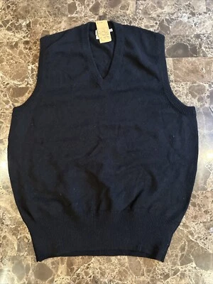 Chaleco Suéter Turnbull and Asser Para Hombre, Grande Negro De Colección Academia Años 90 Foto 1 de 4