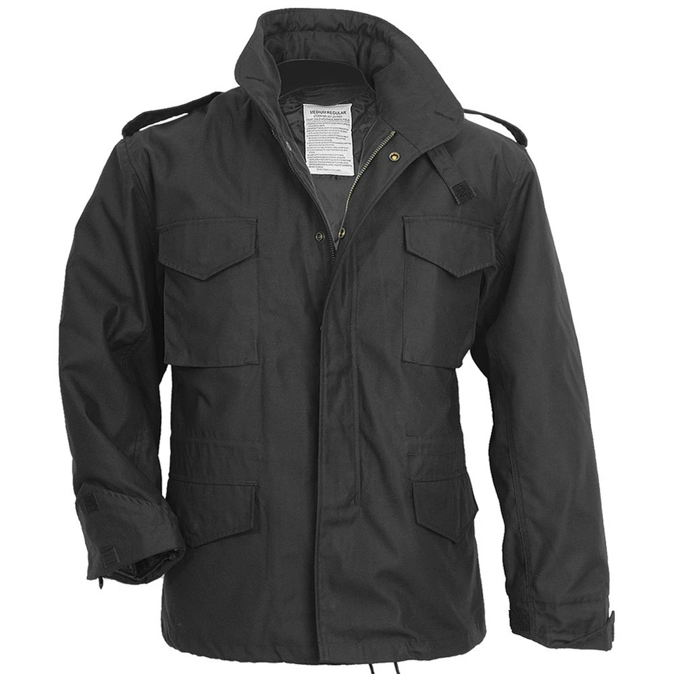 Chaqueta de Campo Excedente Clásica Militar de EE. UU. M65 Para Hombres Ejército Parka y Forro Negra S-3XL Foto 1 de 1