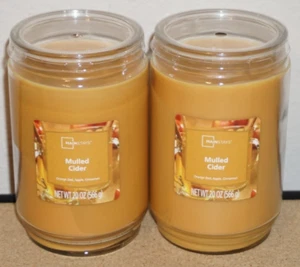 2x Mainstays MULLED CIDER Seasonal Fall Harvest Single Wick 20 oz Jar Candle - Picture 1 of 3