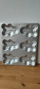 Molde para hornear Wilton 6 agujeros pan de jengibre hombre 2105-6503 3D vintage 1990 - Imagen 1 de 13