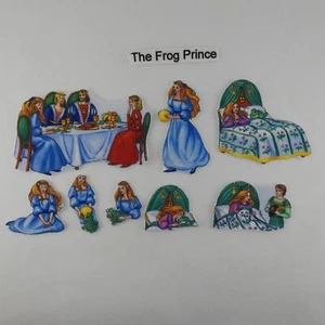 Lote de recortes de tablero de fieltro vintage de rimas infantiles The Frog Prince - Imagen 1 de 4