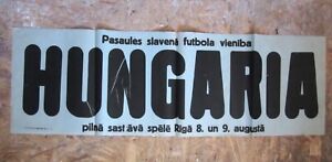 Hungary / HUNGARIA soccer / Football Club in Latvia Poster / 1930s RARE