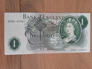 £1 Banknote Fforde Replacement Cat B306 Prefix S29M Unc - Picture 1 of 3