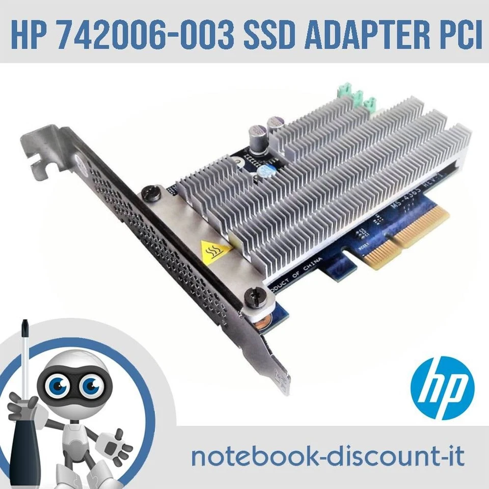 HP Z440 Z640 Z840 Z8 G4 Turbo Drive M2 adattatore SSD 742006-003 PCI-E - Immagine 1 di 1