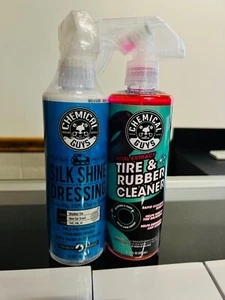 Chemical Guys Tyre Kit, Total Extract Tire & Rubber Cleaner + Silk Shine Dressin - Picture 1 of 23