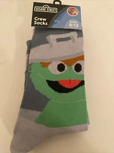 Neu Crew-Socken Sesamstraße Oscar für Herren Größe 9-13 - Bild 1 von 7