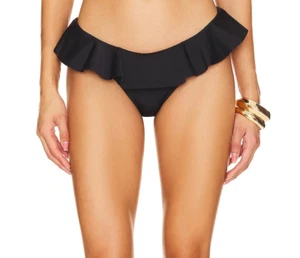 MILLY Cabana Ruffle Bikini Bottom Black Size Small NWT MSRP: $150 - Picture 1 of 3