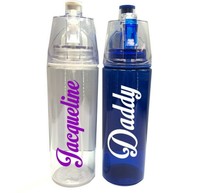 Personalised Custom Water Bottle Tritan Plastic Screw Top Gym Sports School Name