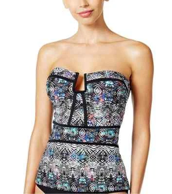 Traje de baño Tankini Island Escape talla 8 negro antiguo bandeau con correa TOP NUEVO CON ETIQUETAS Foto 1 de 2