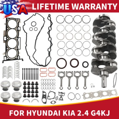 Kit de pistón de cojinete de bielas del cigüeñal para Hyundai Sonata Kia Optima 2,4 L Foto 1 de 4