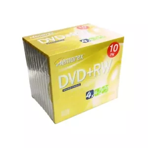 Memorex 10pk DVD+RW Rewritable 4x4.7GB 120 Minutes - Picture 1 of 7