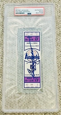 REGGIE JACKSON NY Yankees SIGNED 500 Home Run TICKET Mint PSA/DNA - Image 1 of 2