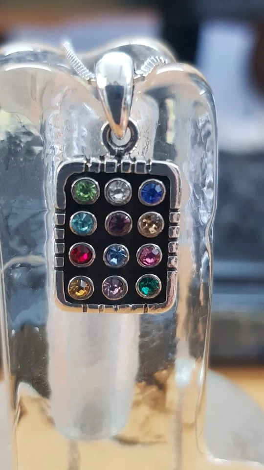 Collar Hoshen para Mujer Plata de Ley Joyería de Diseñador 12 Tribus de Israel Foto 1 de 4