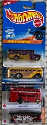 Hot Wheels Lote de 4 BUSOS con Treasure Hunt Foto 1 de 4