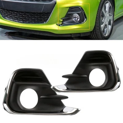 Par de parachoques delantero antiniebla cubierta faro parrilla para Chevrolet Spark 2016-2018 Foto 1 de 4