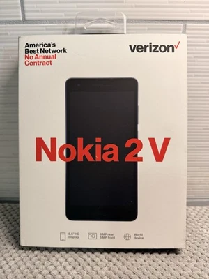 BRAND NEW Nokia 2 V Smartphone Verizon 5.5” Display - Blue/Silver  - Image 1 of 4