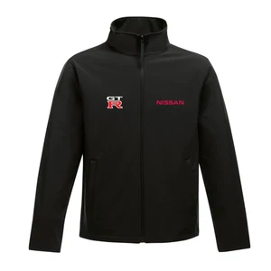 Nissan GTR Car Sport Cars F1 Racing Lightweight Full Zip Softshell Jacket Black - Picture 1 of 3