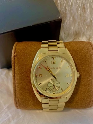 Reloj Pulsera Michael Kors Unisex Callie MK3344 Tono Dorado Caja/Eslabón Extra Foto 1 de 4