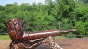 FOR REPAIR Dri Cool Briar Aged Imported Briar Rustic Billiard Estate Pipe 5.1/4" - Picture 1 of 21