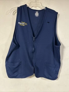 Walmart Employee Vest Adult XL Blue Zip Up Uniform* - Picture 1 of 6