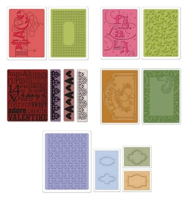 2 oder 4 Prägeschablone Hintergrund Embossing Folder Sizzix - Bild 1 von 3
