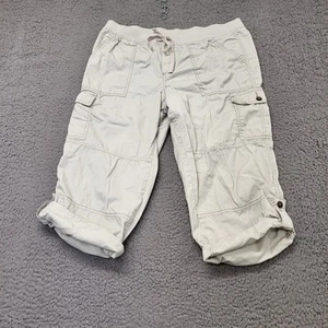 Faded Glory Capri Women's Size 12 Beige Utility Outdoors Summer Hiking Casual  - Picture 1 of 12