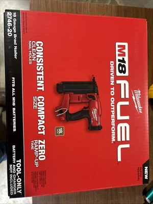 Milwaukee   2746-20    M18 FUEL 18V 18 Gauge Brad Nailer - Bare Tool. ( New ) - Image 1 of 4